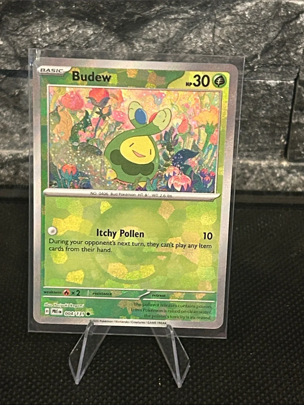 pokemon budew card - 33/100 Reverse Holo RarityIllustration Rare Hit Points30 HP Itchy Pollen (10) During your opponents next turn Pokemon | Toys | Pokemon